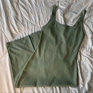 Olive Ribbed Dress